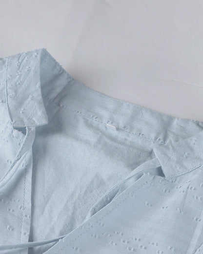 KS | A-line mini dress with V-neck, 3/4 sleeves and pockets
