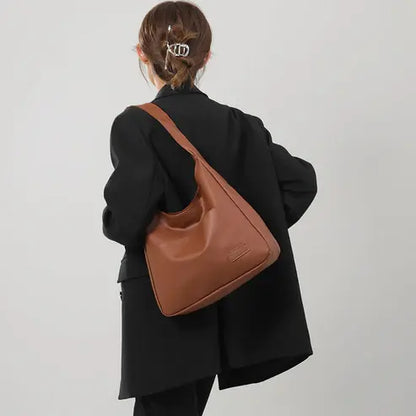Casual Leather Shoulder Bag
