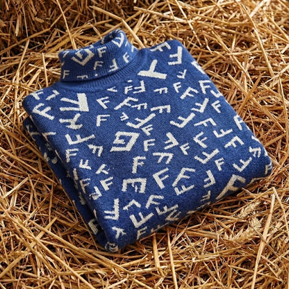 Cotton Sweater with F-Pattern