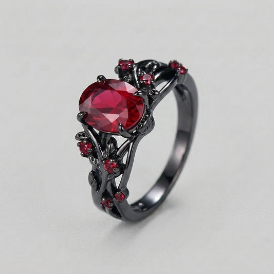Branch Cross Gem Ring