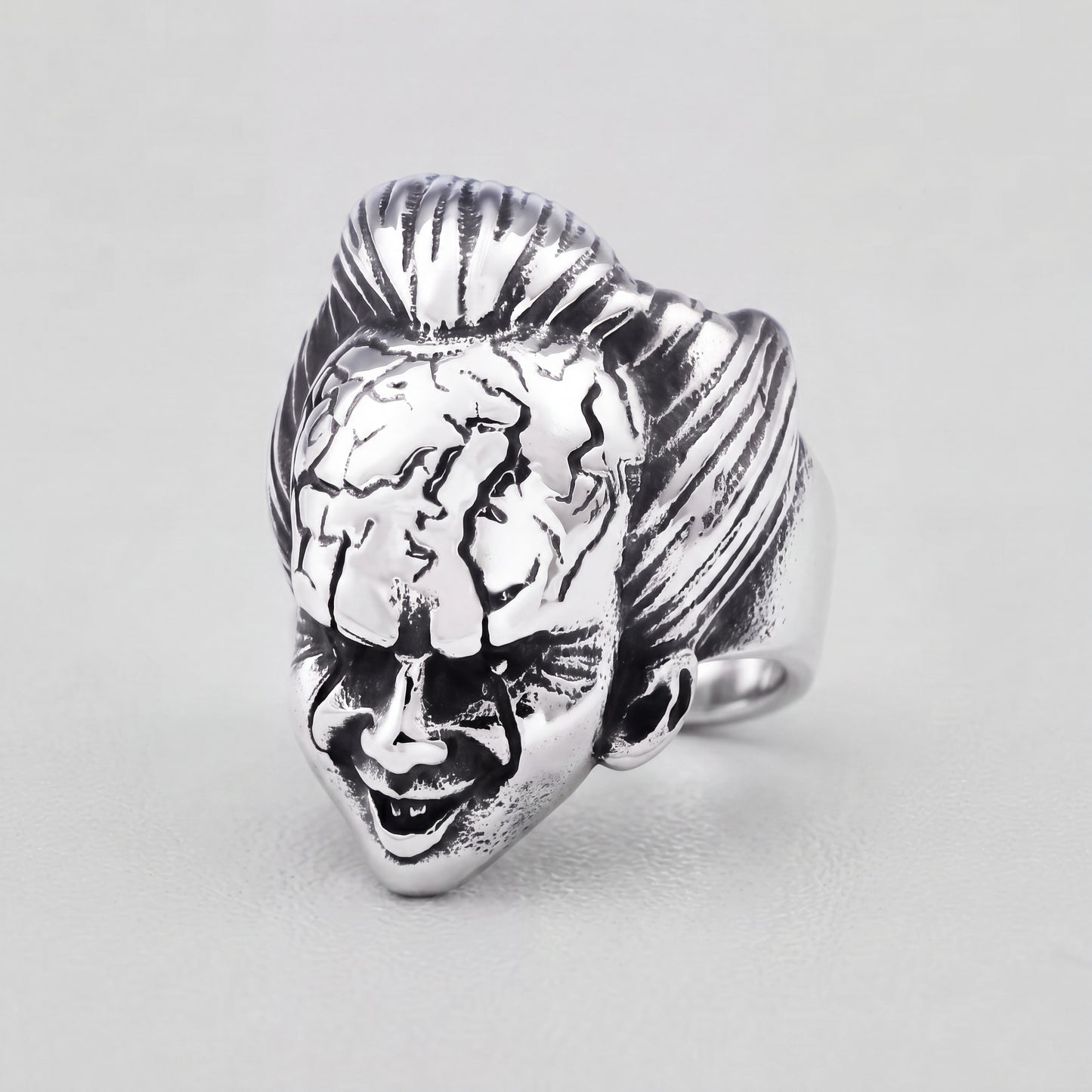 Gothic Clown Skull Ring