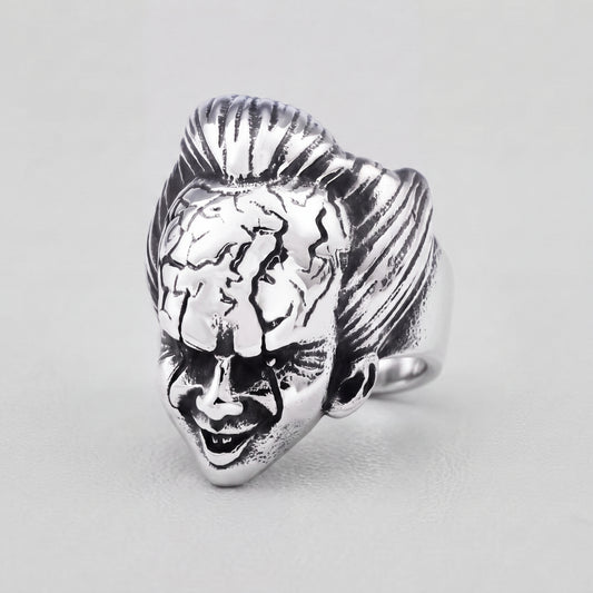 Gothic Clown Skull Ring