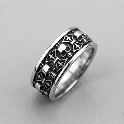 Cross and Skull Cavalry Ring