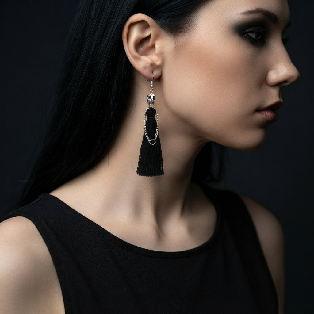 Reaper's Veil Tassel Earrings