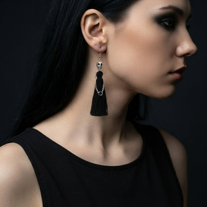 Reaper's Veil Tassel Earrings
