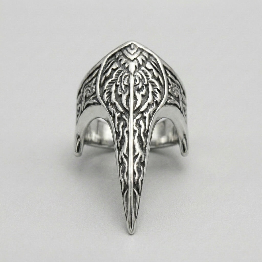 Raven Skull Beak Ring