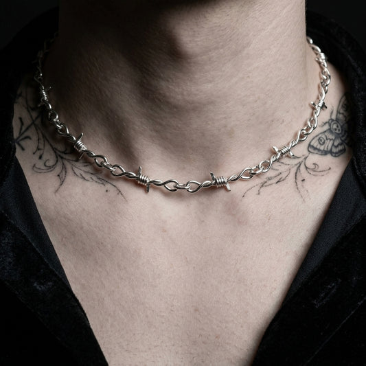 Barbed Wire Chunky Retro '90s Inspired Necklace