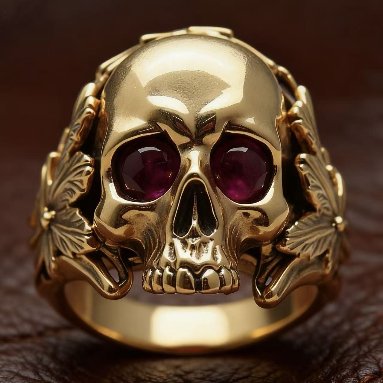 Gothic Y2k K Skull Ring Unisex Jewelry Men Women Parties Statement