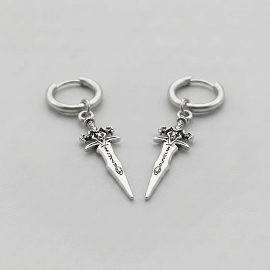 Silver Sword Earrings