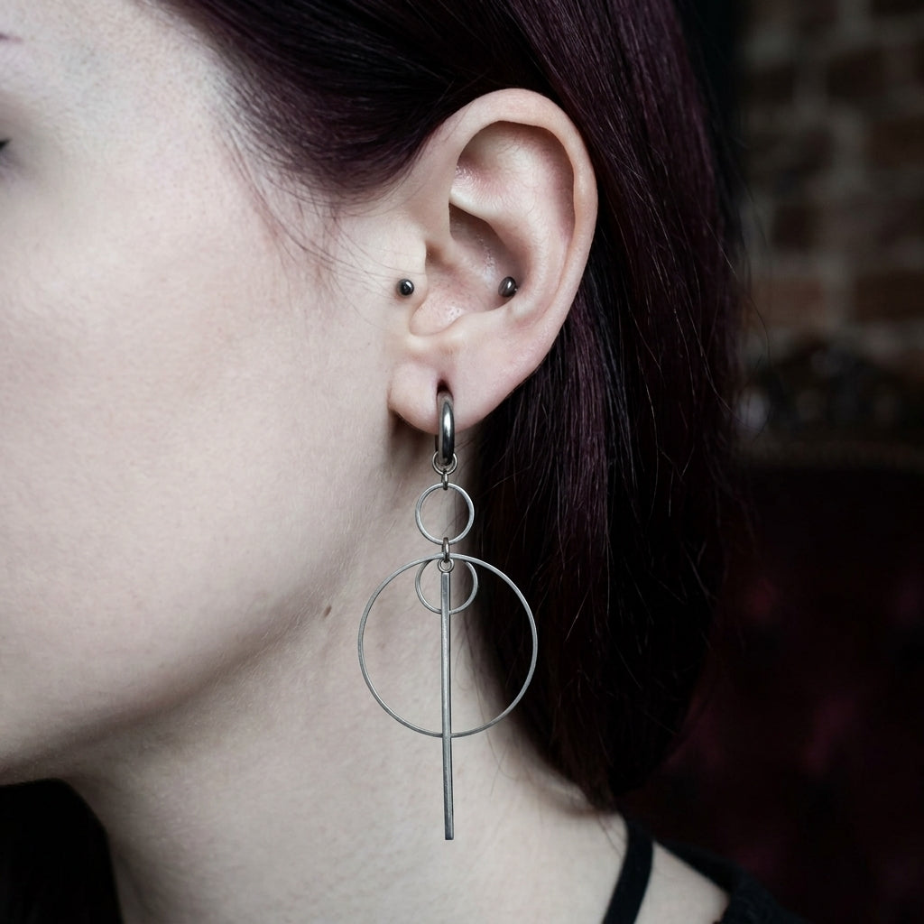 Gothic Immolate Geometric Earring
