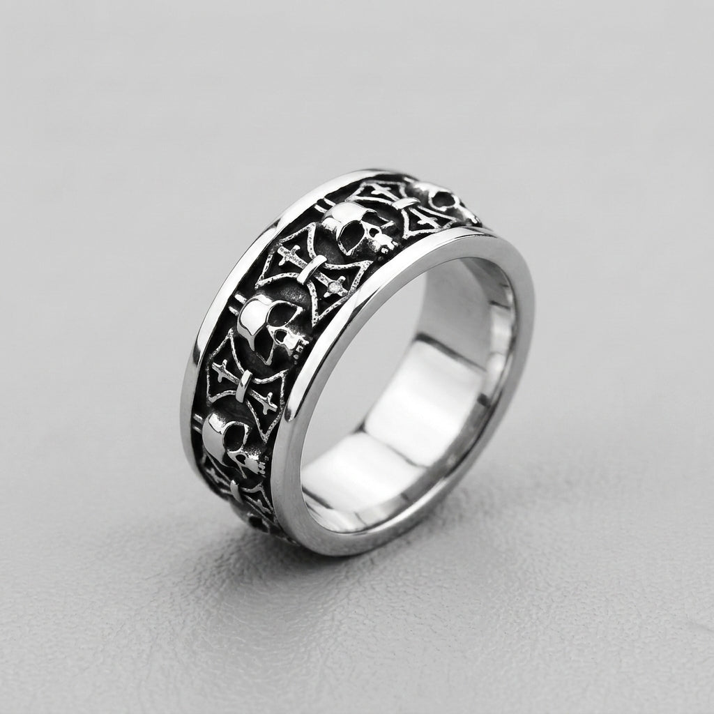 Cross and Skull Cavalry Ring