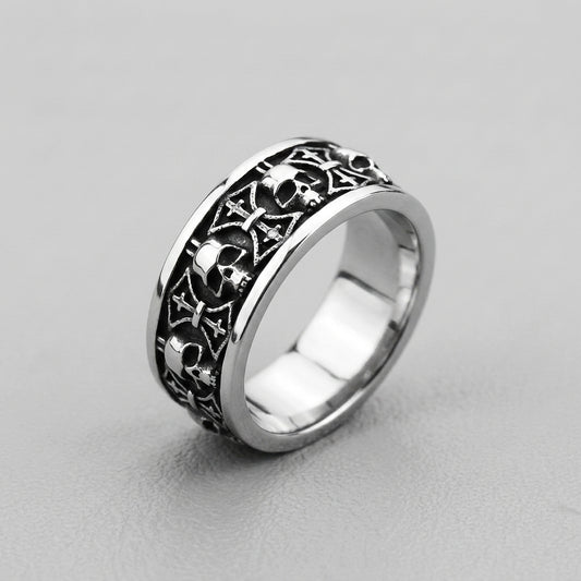 Cross and Skull Cavalry Ring