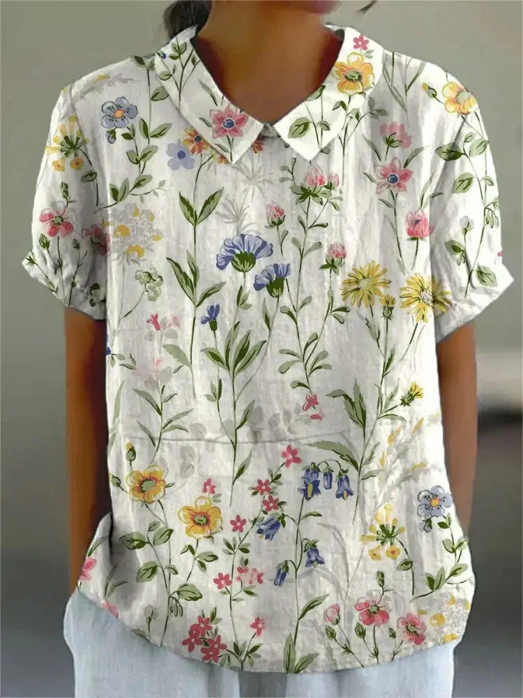 KS | Blouse with floral print for women