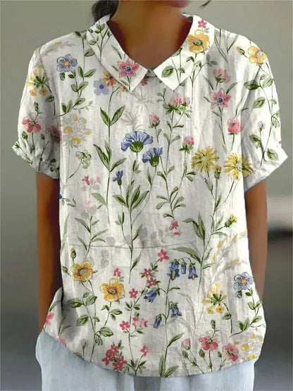 KS | Blouse with floral print for women