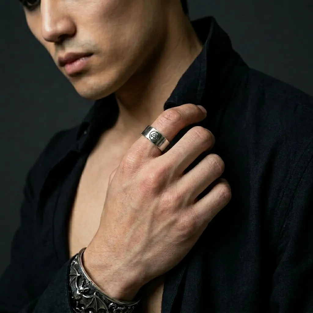 Linkin Park Symbol Wide Band Ring
