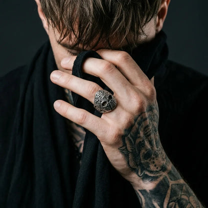 Gothic Jason Voorhees Mask Ring