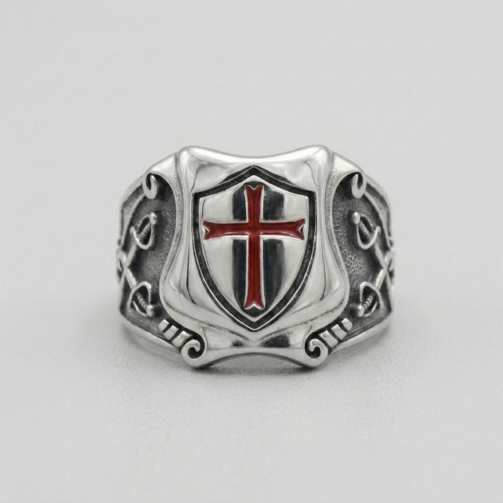 Knights Templar Crusader Shield Ring