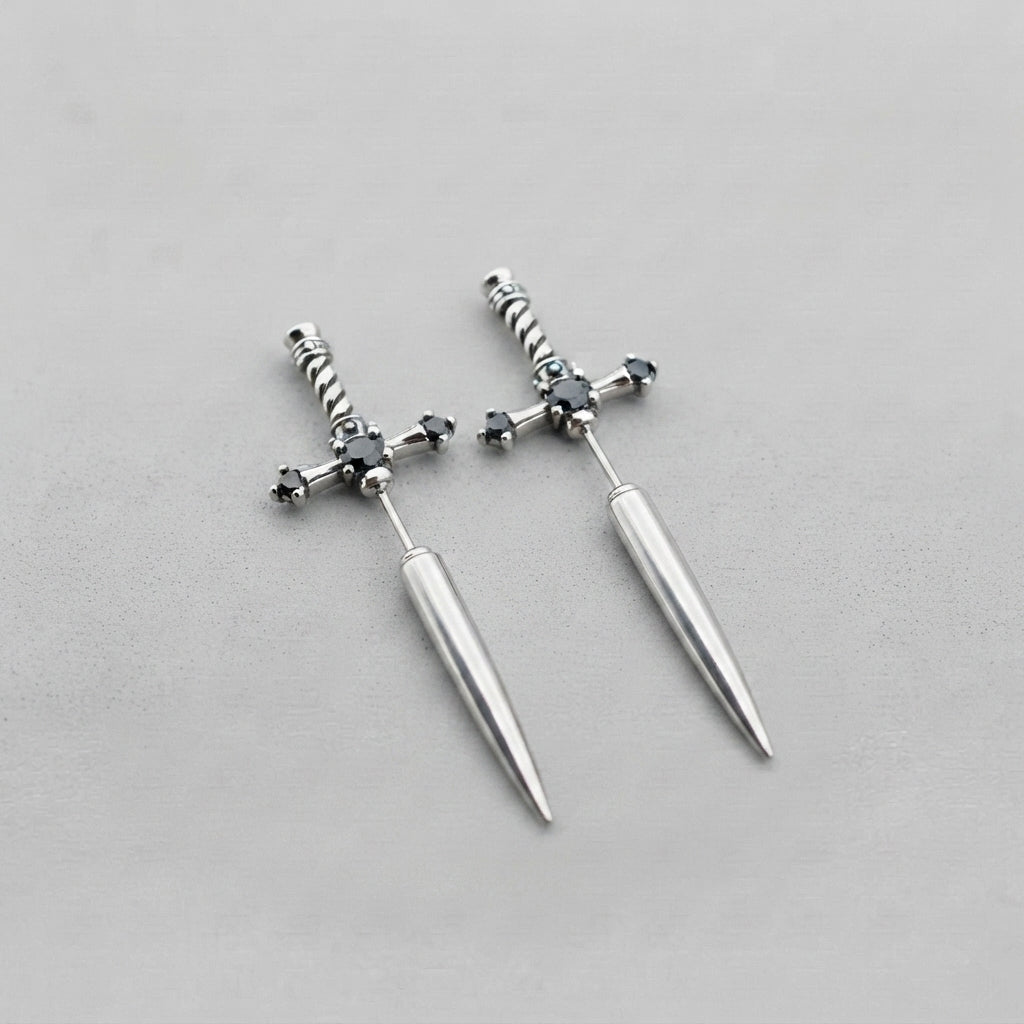Gothic Dagger Drop Earring