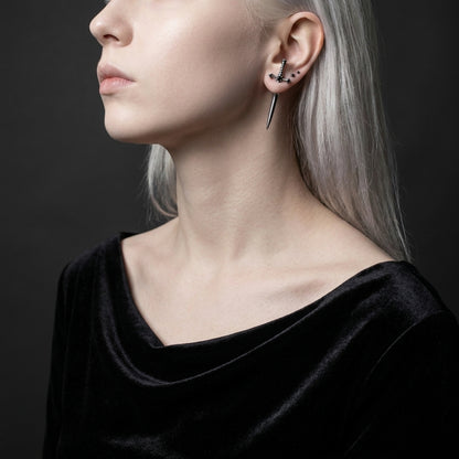 Gothic Dagger Drop Earring