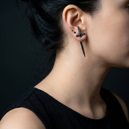 Gothic Dagger Drop Earring