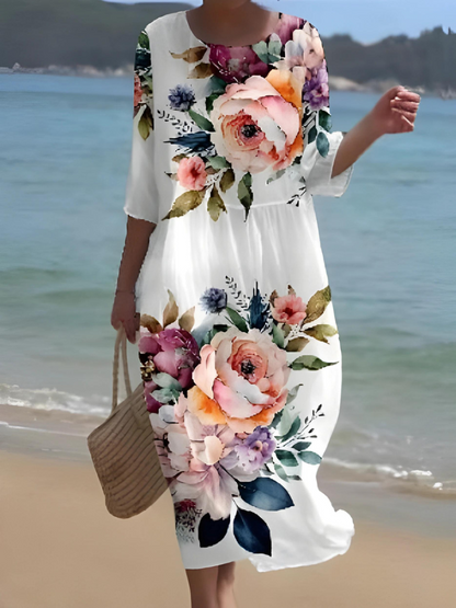 KS | Maxi dress with floral pattern