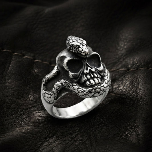 Snake and Skull Ring