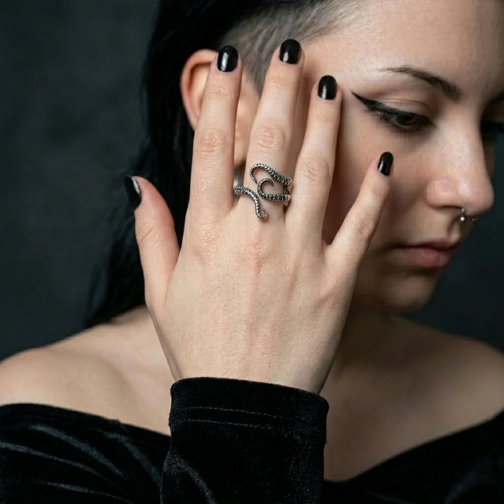 Vintage Kraken Tentacle Wrap Ring