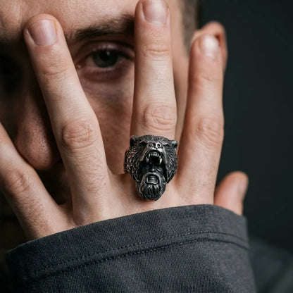 Nordic Bear King Ring
