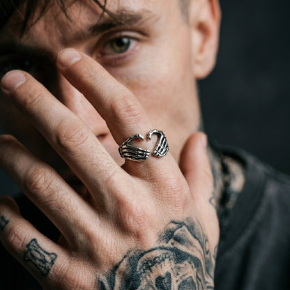 Bone Hand Embrace Ring