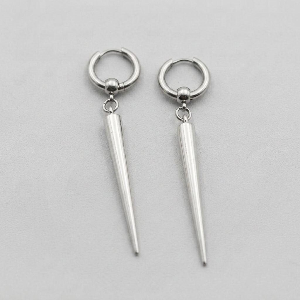 Spike Huggie Hoop Earrings