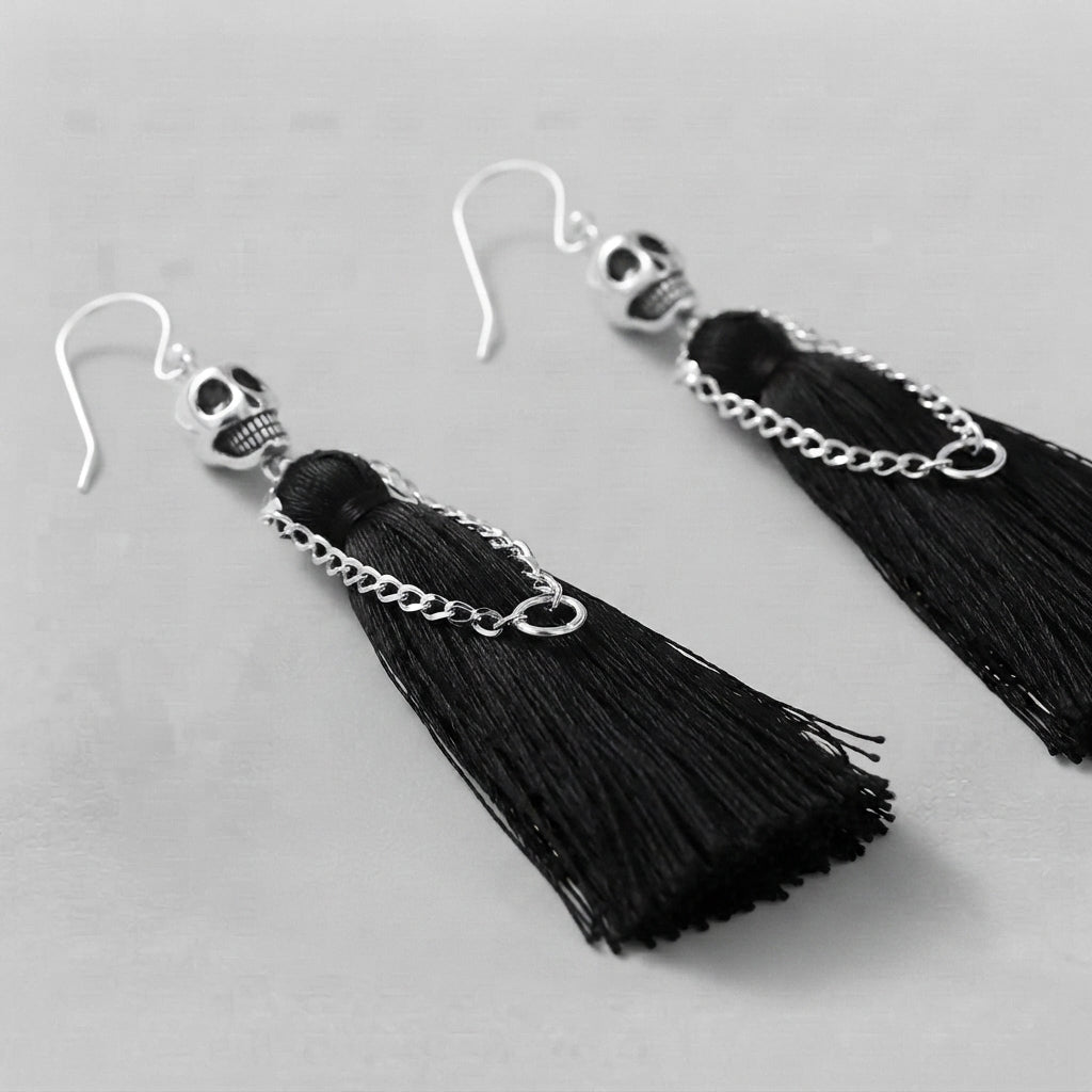 Reaper's Veil Tassel Earrings