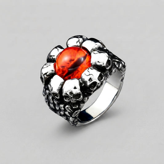 Dragon Eye Skull Ring