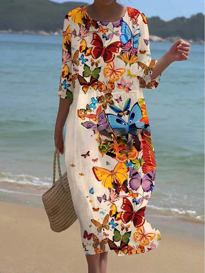 KS | Maxi dress with floral pattern