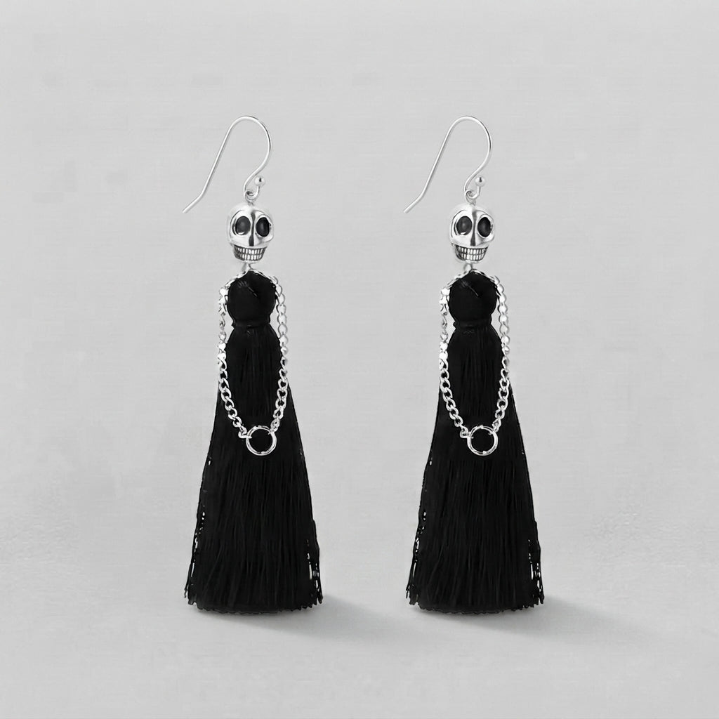 Reaper's Veil Tassel Earrings