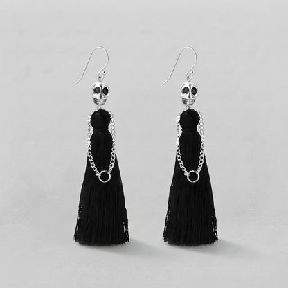 Reaper's Veil Tassel Earrings