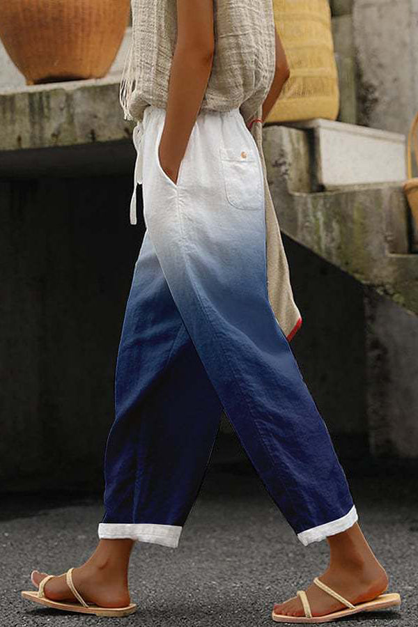 Fitted and airy pants