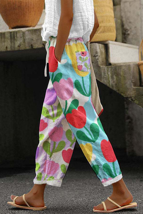 Fitted and airy pants