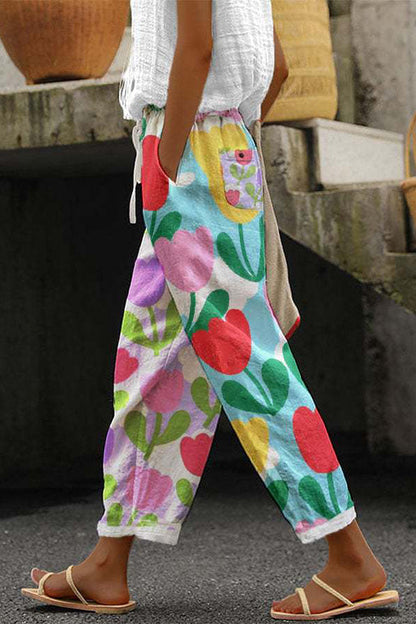Fitted and airy pants