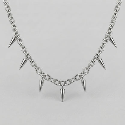 Stainless Steel Punk Aesthetic Stud Necklace