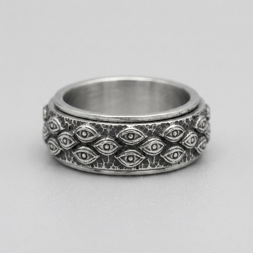 Evil Eye Eternity Spinner Ring