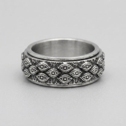 Evil Eye Eternity Spinner Ring