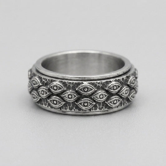 Evil Eye Eternity Spinner Ring