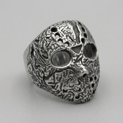 Gothic Jason Voorhees Mask Ring