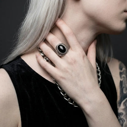 Black Onyx Statement Ring