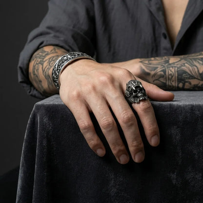 Tribal Skull Chief Ring