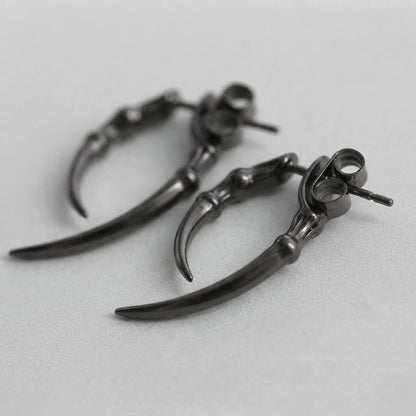 Black Talon Claw Stud Earrings