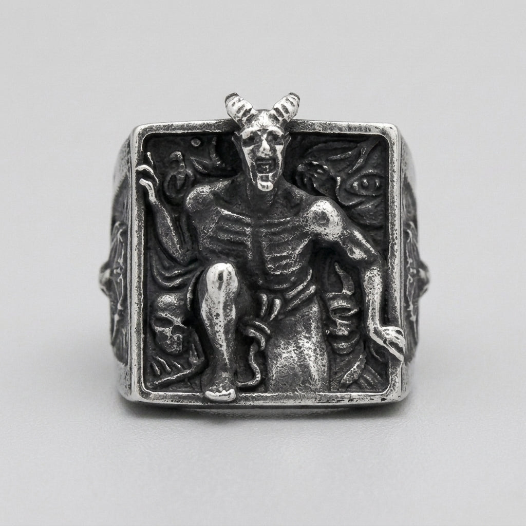 Dark Souls Demon Scene Wide Band Ring