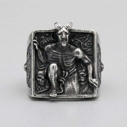 Dark Souls Demon Scene Wide Band Ring