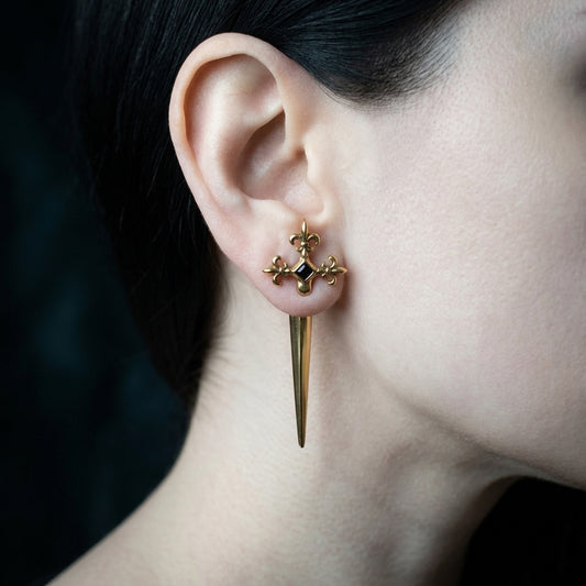 Sword Earrings Dagger Earrings Fleur De