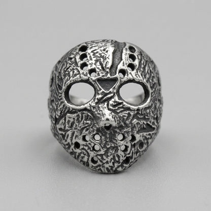 Gothic Jason Voorhees Mask Ring